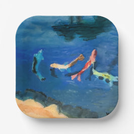 Koi Pond Papieren Bordje