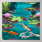 Koi Pond Poster (Voorkant)
