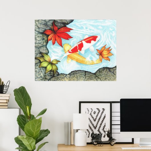 Koi Pond Poster (Thuiskantoor)