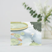 Koi Pond Reflection met vissen en geles Briefkaart (Staand voorkant)