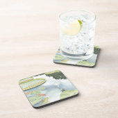 Koi Pond Reflection met vissen en geles Drankjes Onderzetter (Rechterzijde)