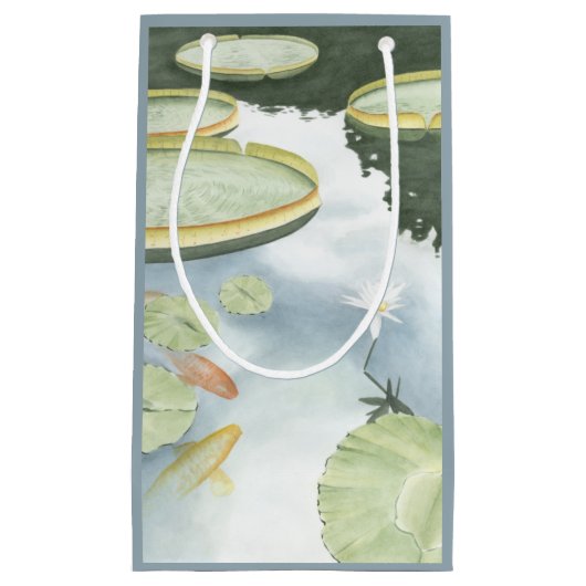 Koi Pond Reflection met vissen en geles Klein Cadeauzakje (Voorkant)