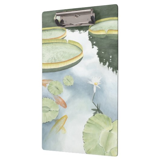 Koi Pond Reflection met vissen en geles Klembord (Links)