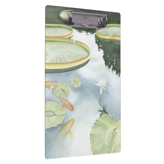 Koi Pond Reflection met vissen en geles Klembord (Rechts)