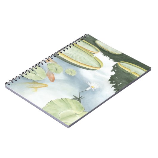 Koi Pond Reflection met vissen en geles Notitieboek (Linkerzijde)