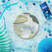 Koi Pond Reflection met vissen en geles Papieren Bordje (Feest)