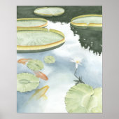 Koi Pond Reflection met vissen en geles Poster (Voorkant)