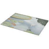 Koi Pond Reflection met vissen en geles Snijplank (Hoek)