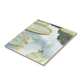 Koi Pond Reflection met vissen en geles Tegeltje (Zijkant)