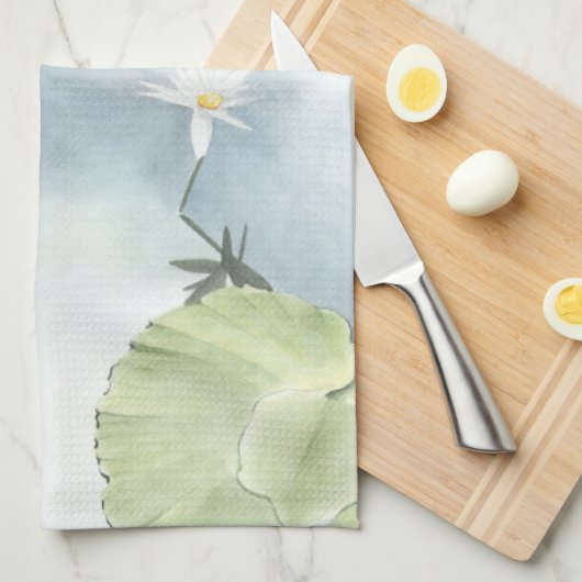 Koi Pond Reflection met vissen en geles Theedoek (Quarter Fold)