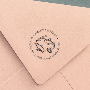 Koi Pond Return-adres Zelfinktende Stempel