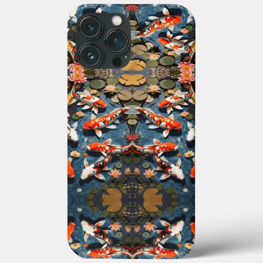 Koi Pond Romeinse Mozaïek Stijl Ontwerp Case-Mate iPhone Case (Achterkant)