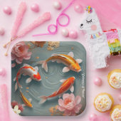 "Koi Pond Sanctuary" Papieren Bordje (Feest)