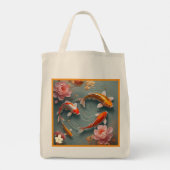 "Koi Pond Sanctuary" Tote Bag (Achterkant)