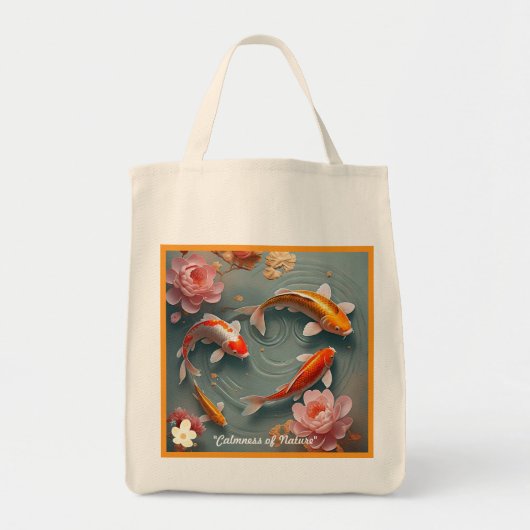 "Koi Pond Sanctuary" Tote Bag (Voorkant)