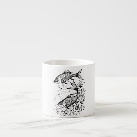Koi Pond Serenity Espresso Mok Specialty Mok (Voorkant)
