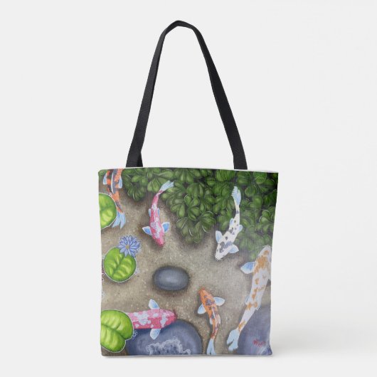 Koi Pond Shoulder Tas (Achterkant)