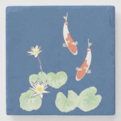 Koi Pond Stenen Onderzetter (Voorkant)
