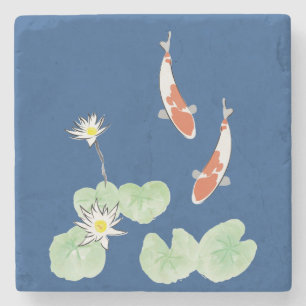 Koi Pond Stenen Onderzetter