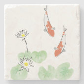 Koi Pond Stone Onderzetter (Voorkant)