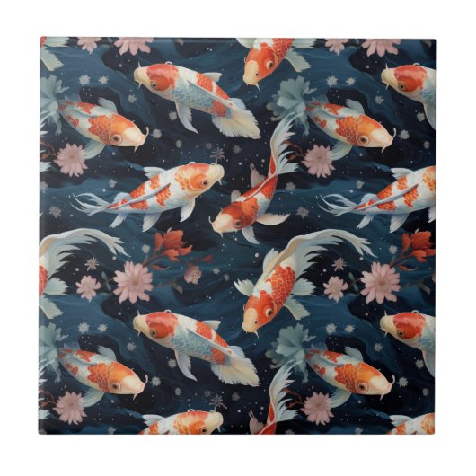 Koi Pond Tegel Tegeltje (Voorkant)