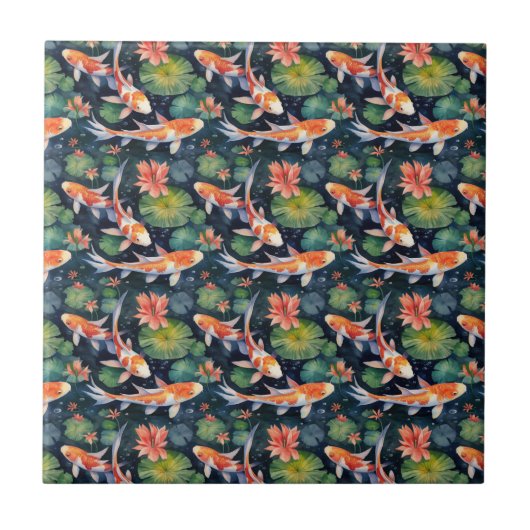 Koi Pond Tegel Tegeltje (Voorkant)