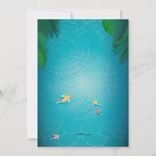 Koi Pond Uitnodiging (Achterkant)