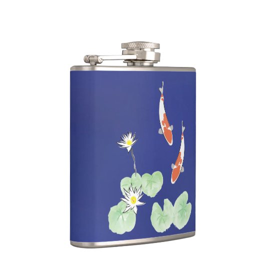 Koi Pond Vinyl Wrapped Flask Heupfles (Rechts)