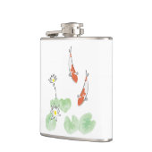 Koi Pond Vinyl Wrapped Flask Heupfles (Links)