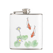 Koi Pond Vinyl Wrapped Flask Heupfles (Voorkant)