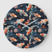 Koi Pond Wall Clock Grote Klok (Voorkant)