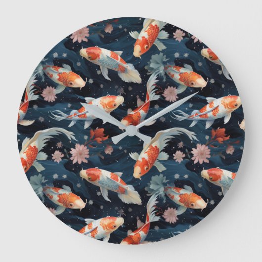 Koi Pond Wall Clock Grote Klok (Voorkant)