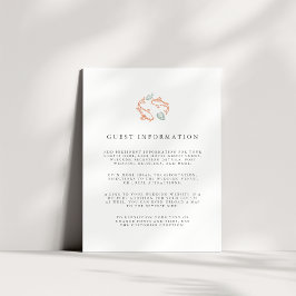Koi Pond Wedding Guest Information Informatiekaartje