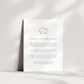 Koi Pond Wedding Guest Information Informatiekaartje