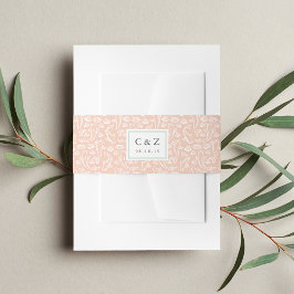 Koi Pond Wedding Monogram Uitnodigingen Wikkel