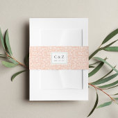 Koi Pond Wedding Monogram Uitnodigingen Wikkel
