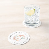 Koi Pond Wedding Ronde Kartonnen Onderzetter (Insitu)