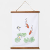 Koi Pond - White Wood Topped Wall Tapestry Hangend Wandkleed (Voorkant)