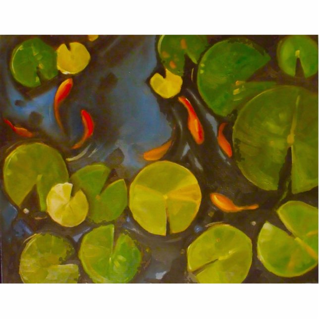 Koi Pond with lily pads and little fish Fotobeeldje Magneet (Voorkant)
