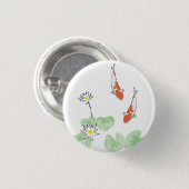 Koi Pond - Witte achtergrond Ronde Button (Voorkant /achterkant)