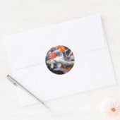 Koi-publiek Ronde Sticker (Envelop)