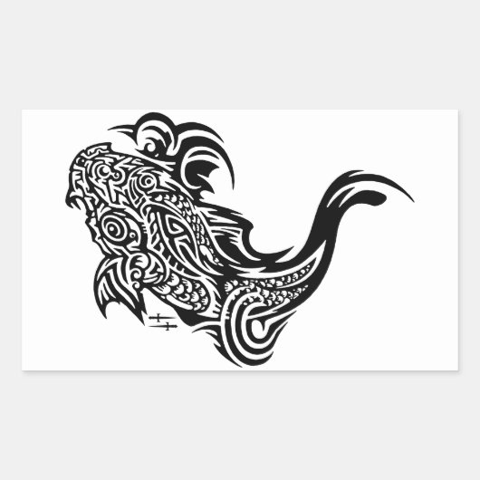 Koi Rechthoek Stickers (Voorkant)