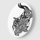 Koi ronde (grote) wandklok (Hoek)