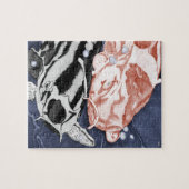 Koi (rood en zwart) legpuzzel (Horizontaal)
