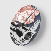 Koi (rood en zwart) ronde klok (Hoek)