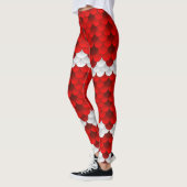 Koi (rood/wit) Zeemeermin Schaal Leggings (Links)