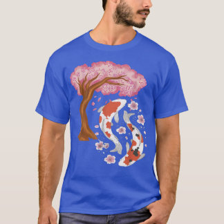 Koi Sakura Tree Japans Koi Carp Cherry Blossom N T-shirt