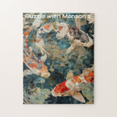 Koi Serenity Tranquil Koi Visvijver gepersonalisee Legpuzzel (Verticaal)