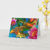 koi spel kaart (Gele Bloem)