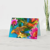 Koi spelen, Koi wenskaarten Kaart (Voorkant)